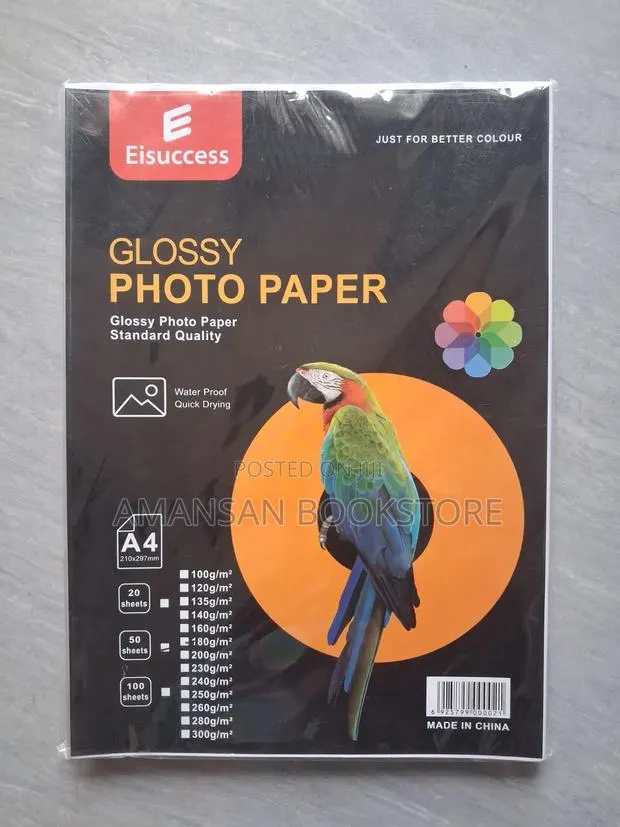 A4 Glossy Photo Paper (50 Sheets, 180 GSM) · Photo 1