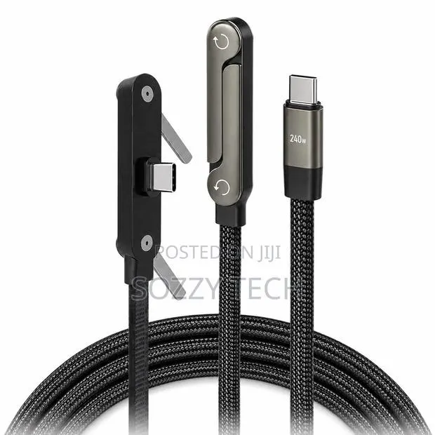 Sideways Phone Charger, 2 in 1 Invisible Holder Charger Cable, 240W · Photo 1