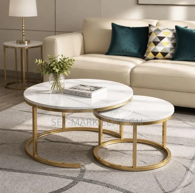 2 in 1 Faux Marble Center Table · Photo 1