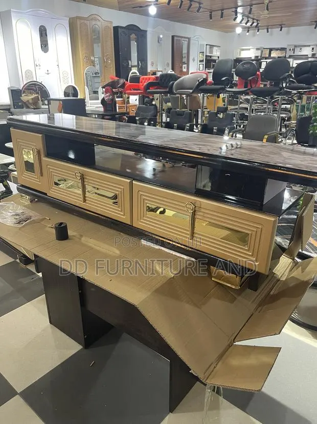 Black and Gold TV Stand · Photo 1