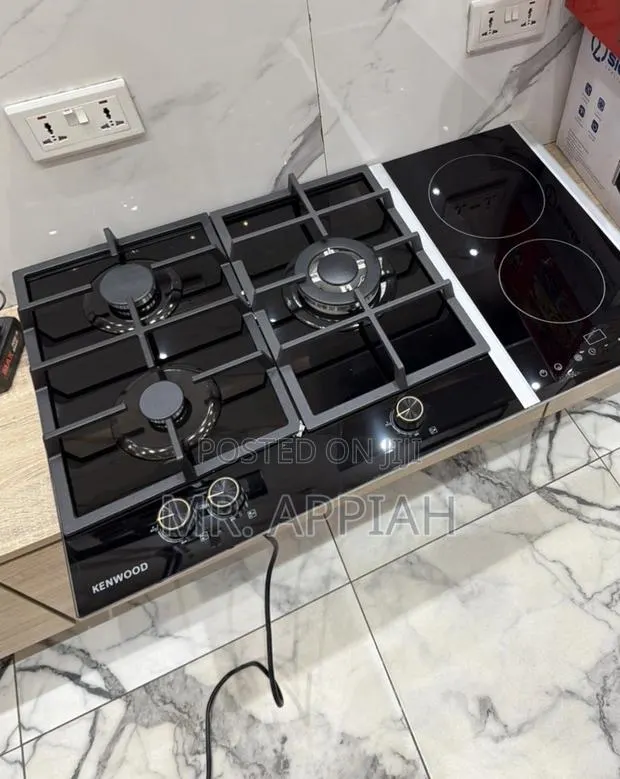 Get Unique Kenwood 90cm 4 + 3 Tempered Glass Hob(Black) · Photo 1