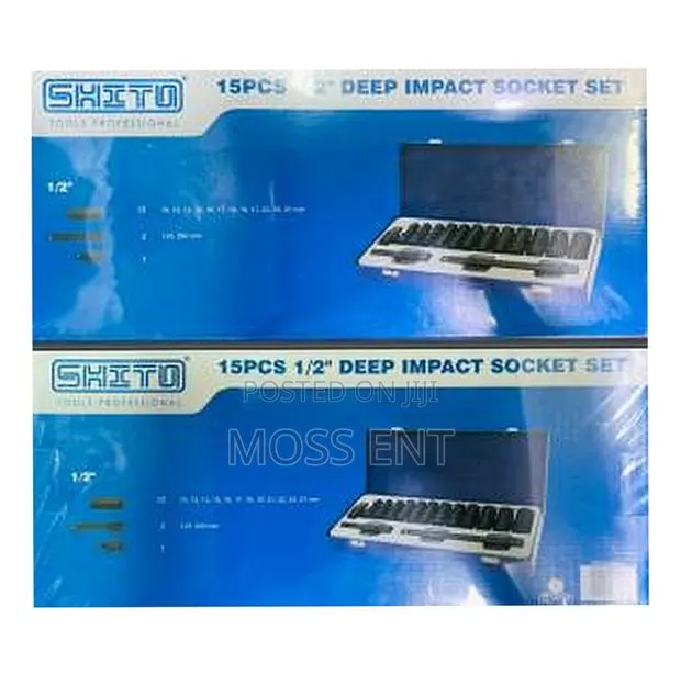 15pcs 1/2inch Deep Impact Socket Set Shito - Cm415aaq-St · Photo 1