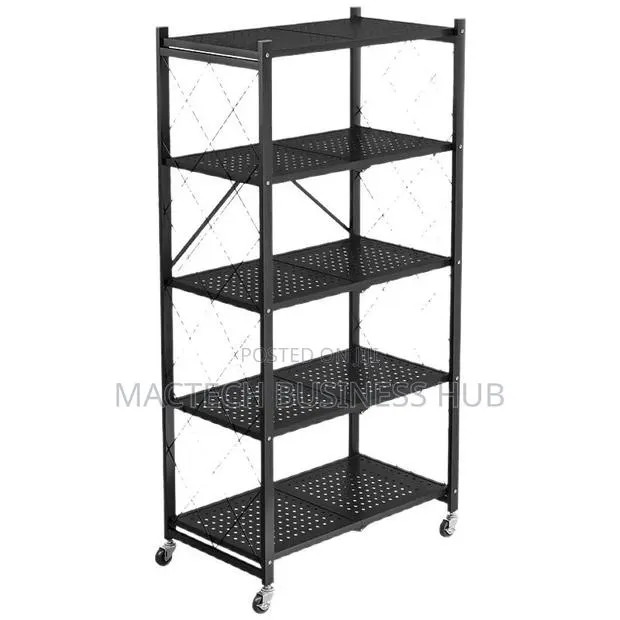 Folding Metal Shelving Unit -5 Tiers · Photo 1