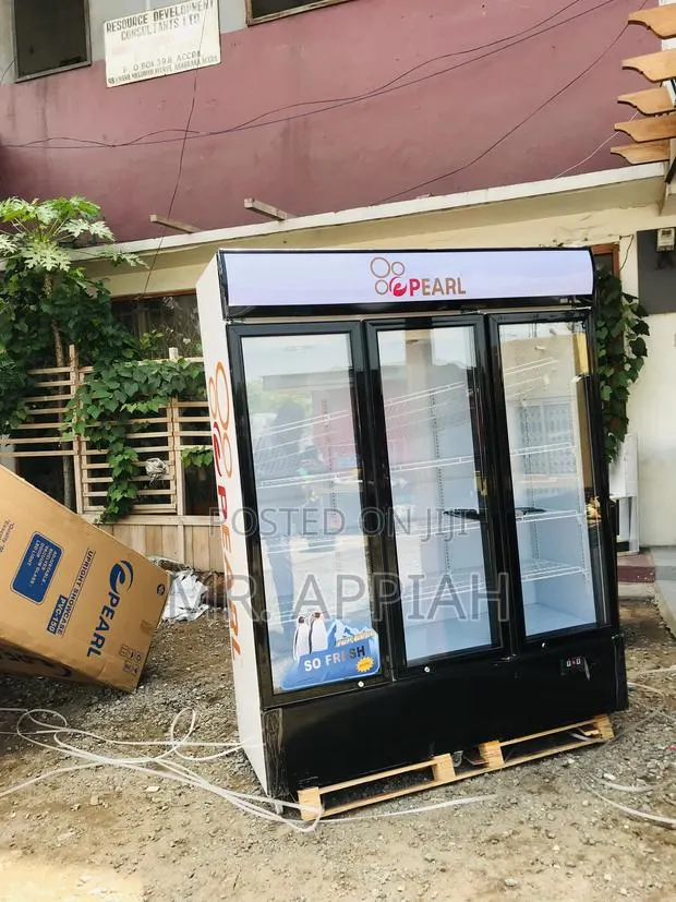 Purchase Durable Pearl PVC-150 3 Door Beverage Cooler. · Photo 1