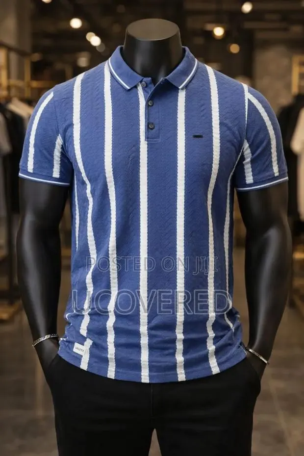 Vertical Striped Polo Shirts · Photo 1