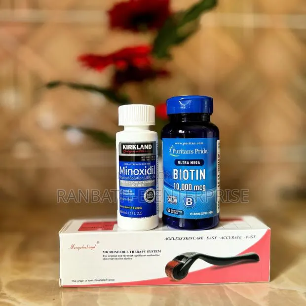 Kirkland Liquid/Puritan Pride Biotin/Derma Roller · Photo 1
