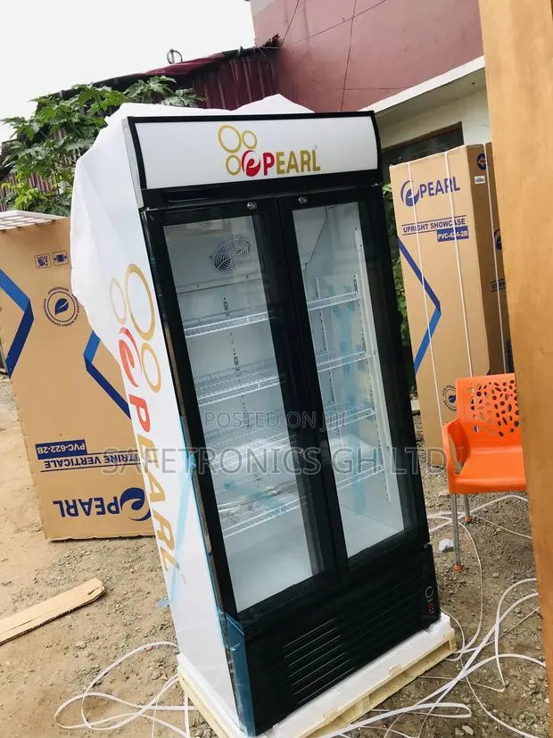 Essential Doubledoorpearl pvc-622 Glass Door Display Fridge · Photo 1