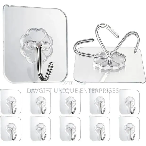 12pcs Adhesive Hooks · Photo 1