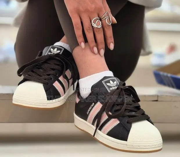Adidas Superstar II - Core Black / Clear Pink / Cream White · Photo 1