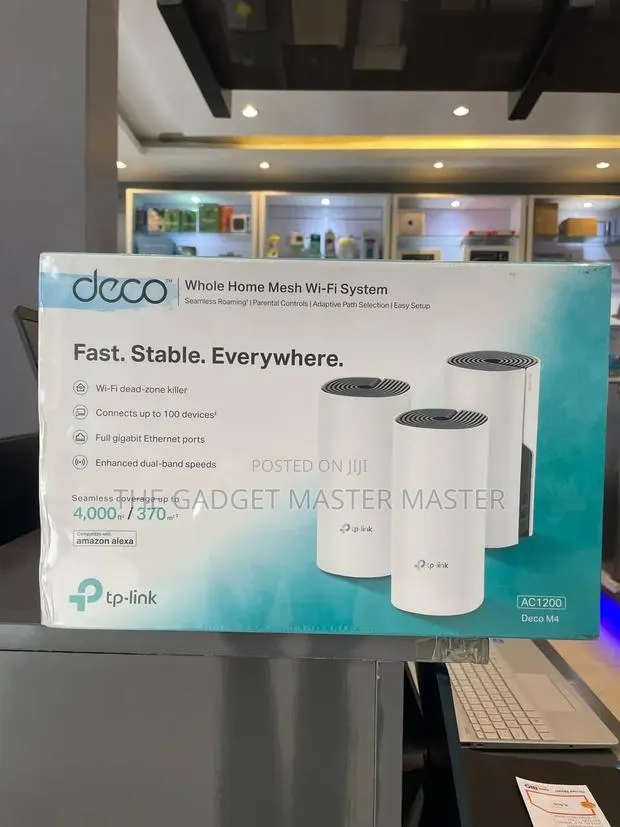 TP-Link Deco M4 Ac1200 Tri-Band Gigabit 3-Piece Mesh Wifi System · Photo 1