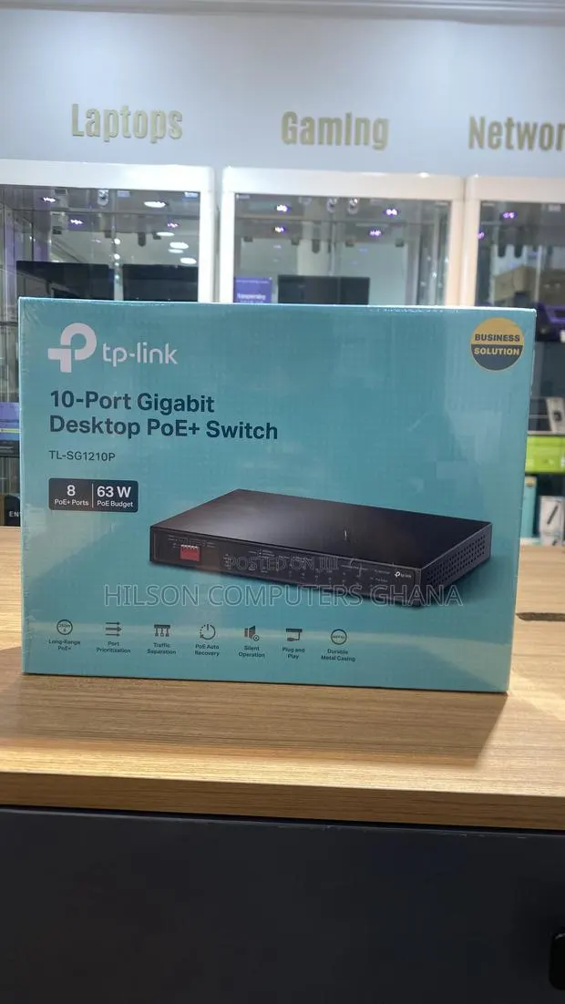 TP-Link TL-SG1210P 10-Port Gigabit Desktop Switch With 8-Port PoE+ · Photo 1