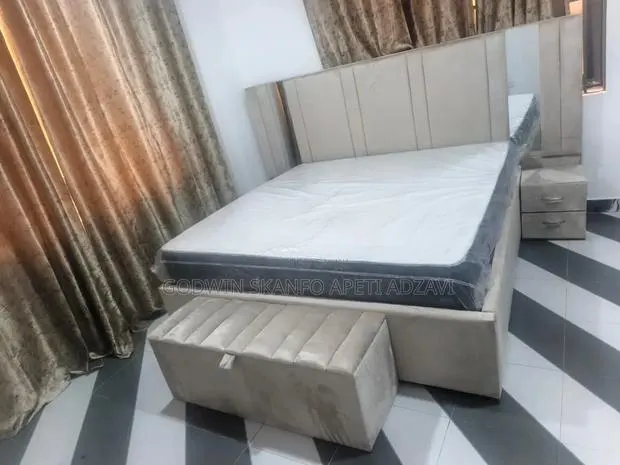 Queen Size Bed Frame and Mattress and Side Drawer Available · Photo 1