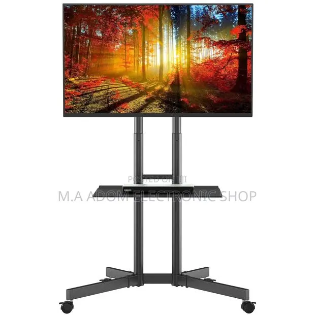 Portable 32”-70” Mobile Tv Cart With Wheels Dvd Shelf · Photo 1