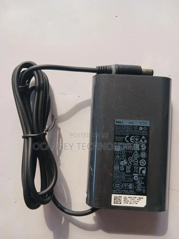 Original Dell Oval Big Pin Charger 65w 19.5v 3.34a · Photo 1