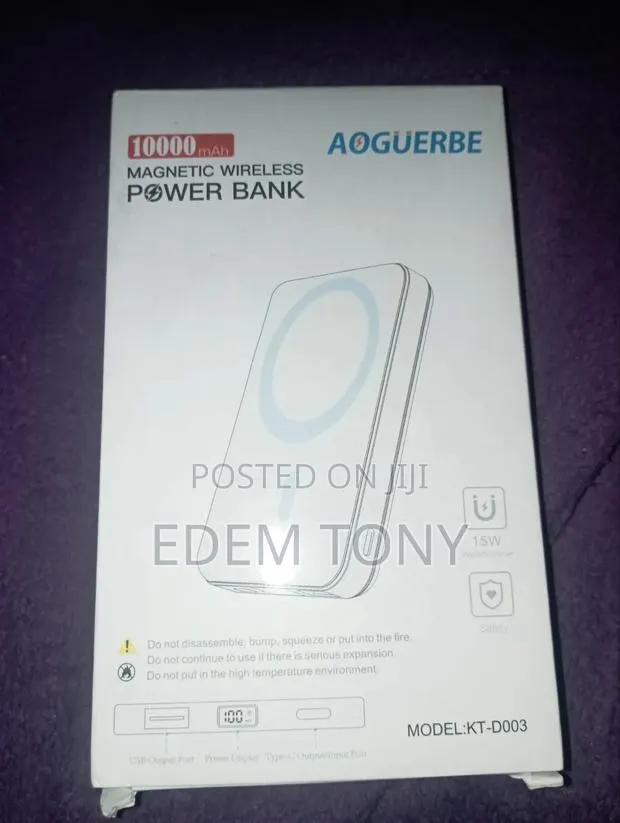 Aoguerbe 10000mAh Portable Magnetic Wireless Charging Power Bank · Photo 1