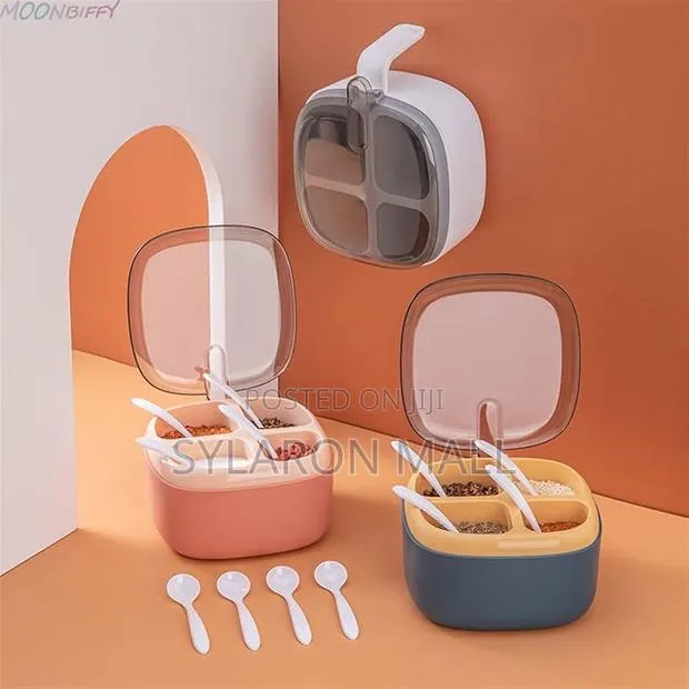 4-in-1 Spice Storage Container With Spoons Lid · Photo 1