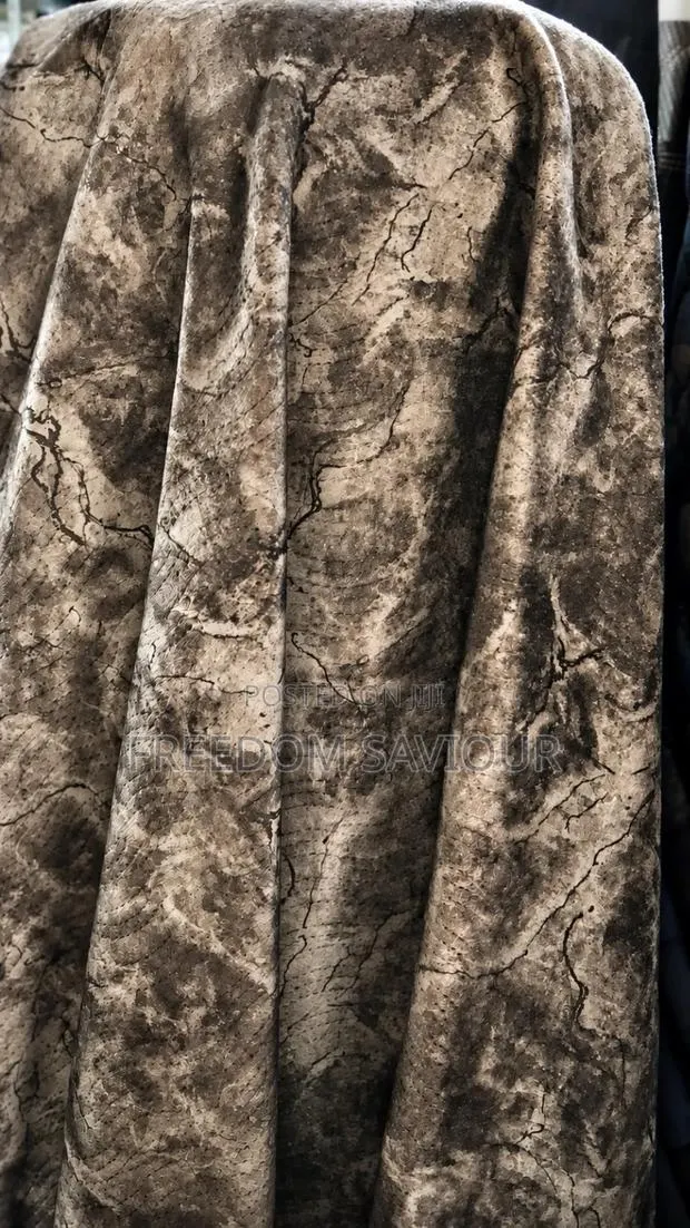 Premium Marble Pattern Upholstery Fabric – Elegant Taupe & Grey · Photo 1