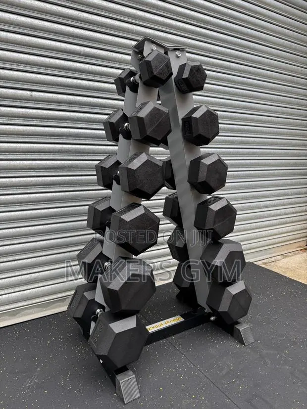 5-30kg Hex Dumbbells Set Vertical Rack.(210kg) · Photo 1