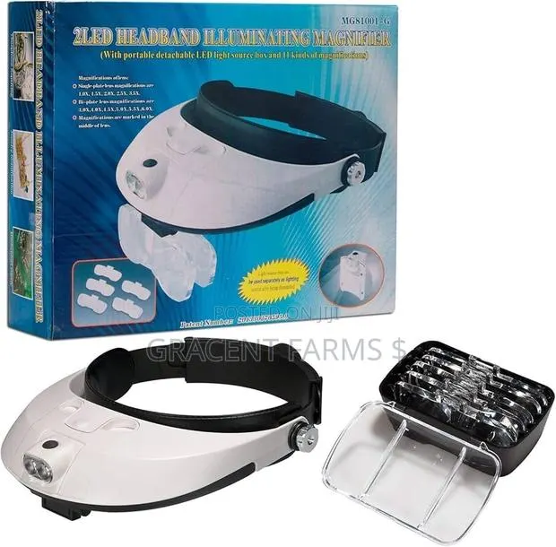 2 Led Headband Illuminating Magnifier · Photo 1