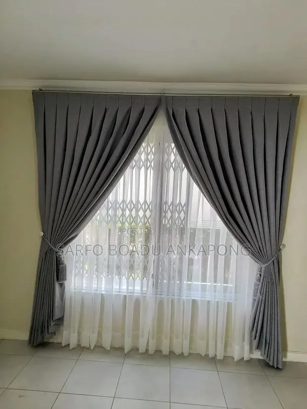 Grey Pleated Curtains Design Loyalty Decor · Photo 1