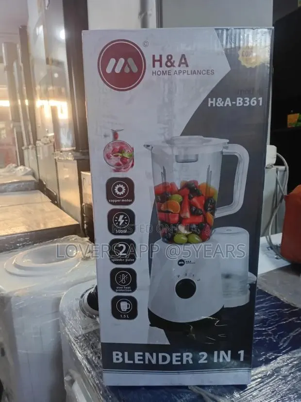 H&A 2 in 1 Blender -Easy to Operate and Clean · Photo 1