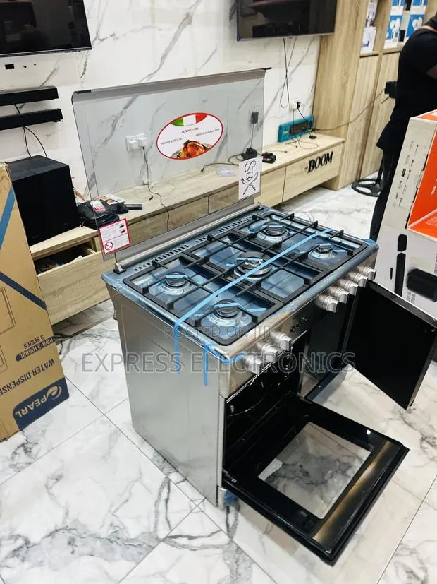 Less Expensive Gas Cooker Oven Grey 5burner 60/90 Midea Tech · Photo 1