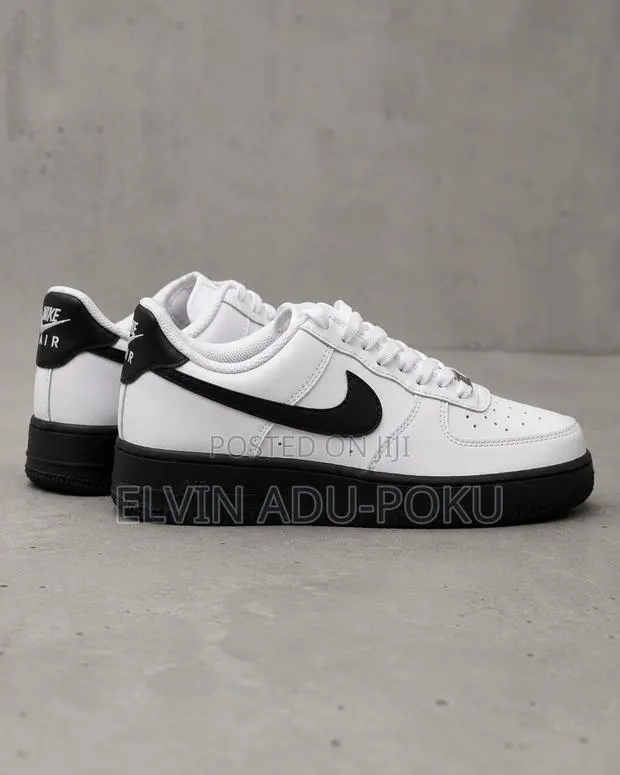 Nike - Air Force 1 ‘07 Sneakers | White Black Swoosh · Photo 1