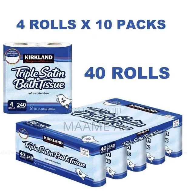 Kirkland Signature Triple Satin 3-Ply Toilet Tissue · Photo 1