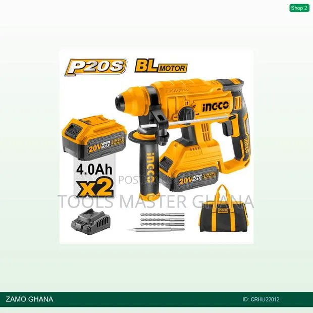 Cordless Rotary Hammer Set 20v - Crhli22012 · Photo 1