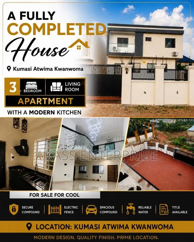 Furnished 3bdrm Mansion in Atwima Kwanwoma for sale · Photo 1