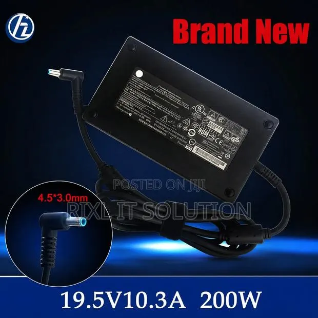 HP ZBook 200W Blue Pin Charger 19.5V 10.3A 4.5×3.0mm · Photo 1