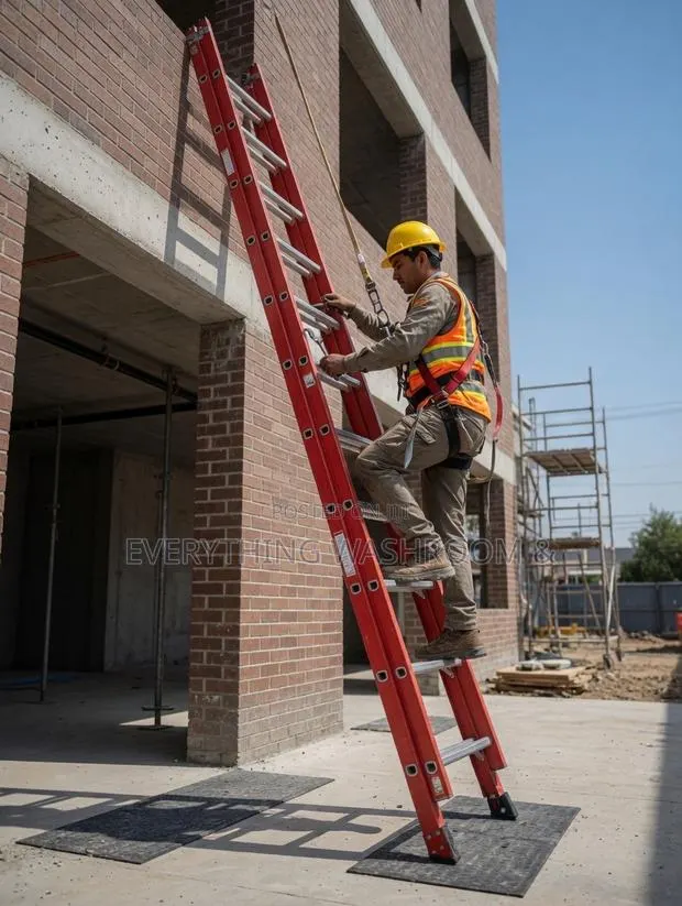 Fiberglass 12x2 Extension Ladder Heavy Duty_ Electrician Ladder 12x2 · Photo 1