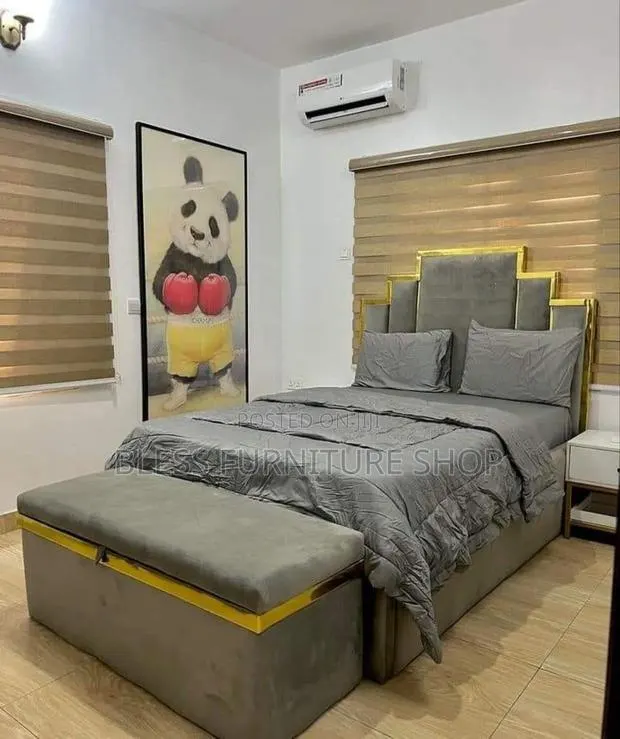 Made in Ghana Queen Size Bed Frame With Ottoman · Photo 1