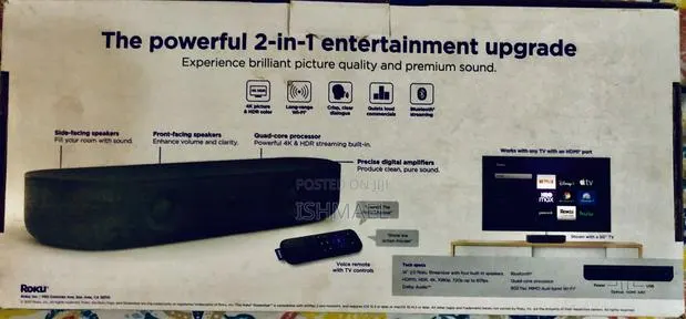 4K Streaming. Premium Audio. All in One Roku Stream-Bar · Photo 1