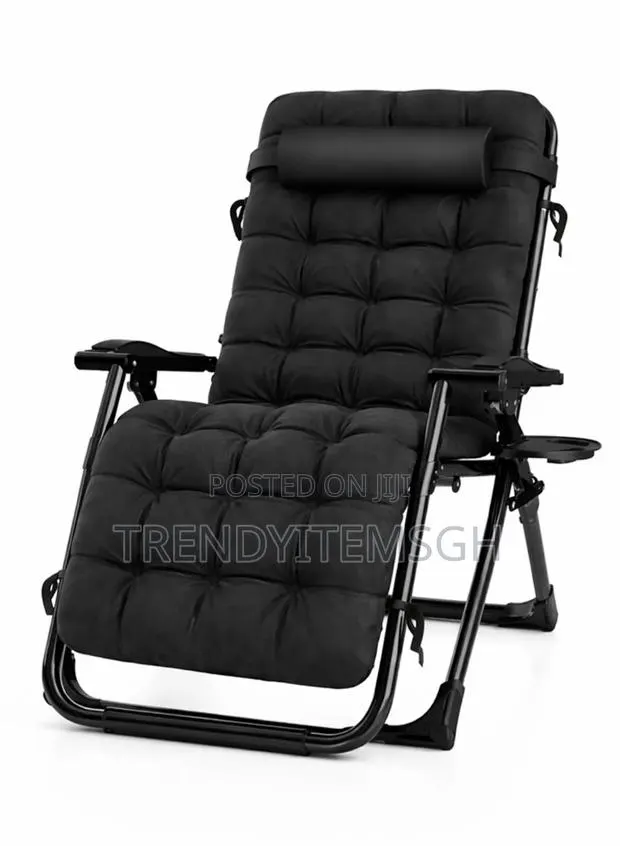 72cm /28" Portable Folding Lawn Recliner Comfy Stable Garden Chairs