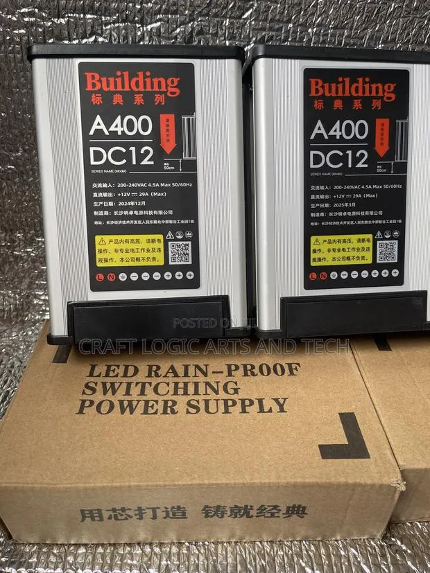 LED Transformer 400W Rainproof 12V Transformer LED Sign Power Supply · Photo 1