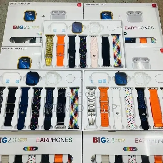 I20 Ultra MAX Suit(10 in 1 Set) SmartWatch + Aiir Pods Pro Watch · Photo 1