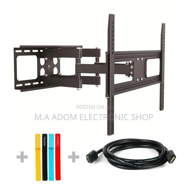 32”-70” Adjustable Full Motion Tv Wall Mount+ Free Hdmi 2m · Photo 1
