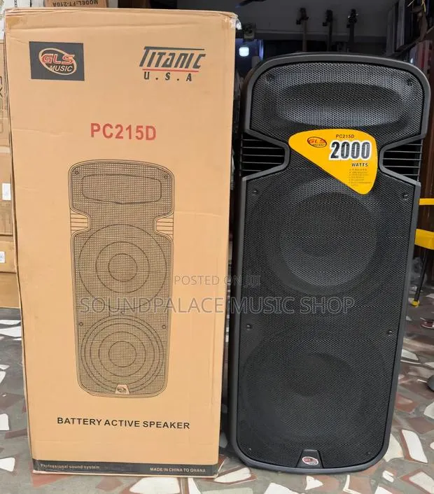 GLS Titanic PC215D 15inches Double Active Bluetooth Speaker With 2mics · Photo 1