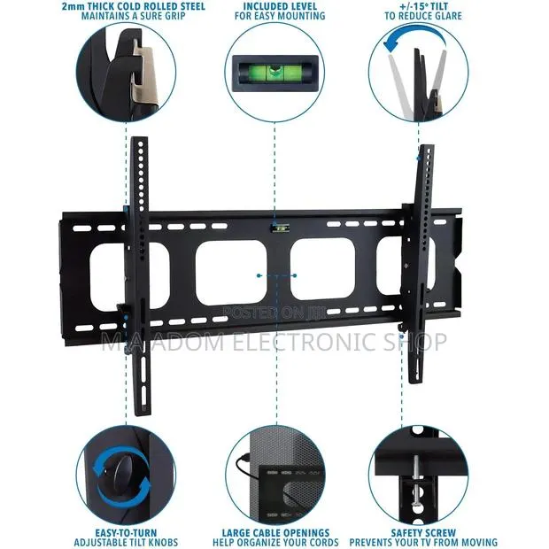 Heavy-Duty Tilting Low Profile Wall Mount for 32-65" Display · Photo 1