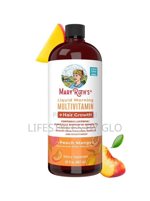 MaryRuth's Liquid Morning Multivitamin + Hair Growth 30oz- Mango Peach · Photo 1