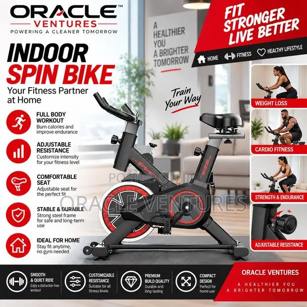 Indoor Cycling Exercise Bike – Home Fitness Spin Bike · Photo 1