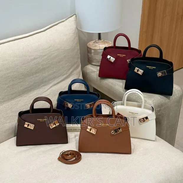 Modern Belted Leatherette Handbag, Elegant Top Handle Bag · Photo 1