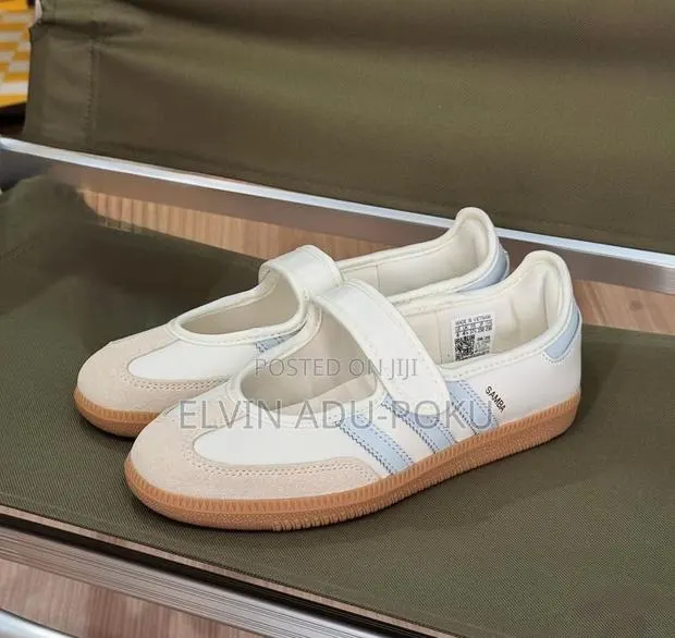 Adidas Samba Mary Jane | WHITE BLUE STRIPES · Photo 1