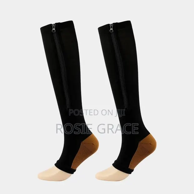 Compression Socks With Side Zip · Photo 1