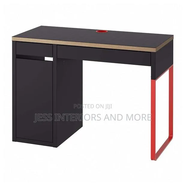 Study Table (Anthracite/Red, 105x50 Cm) · Photo 1