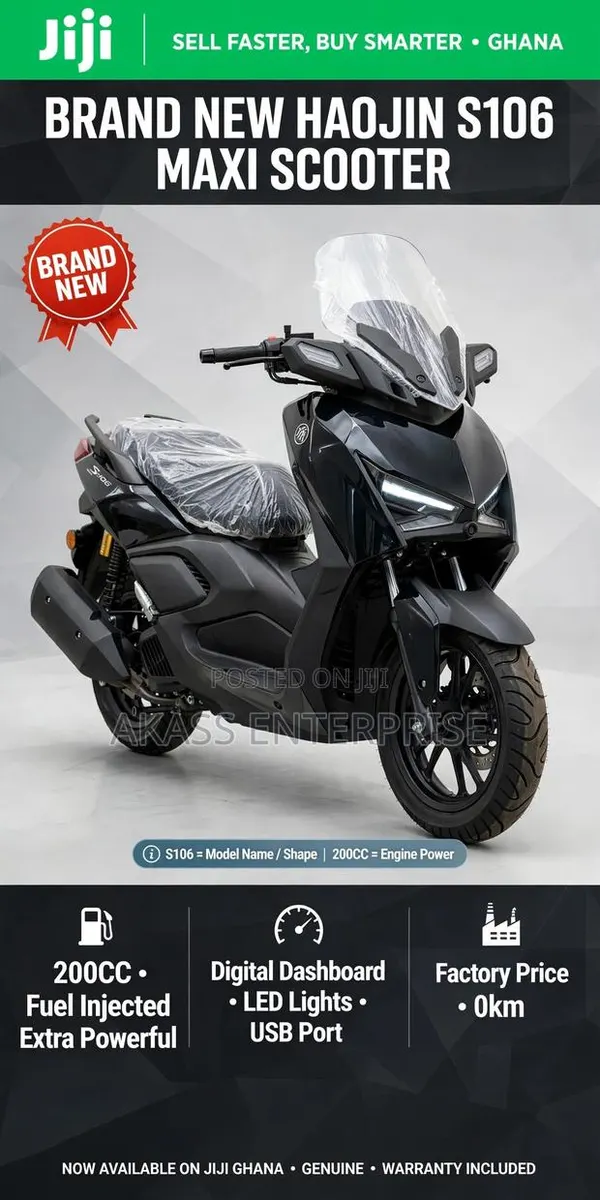 New Haojin HJ125 2026 Black · Photo 1