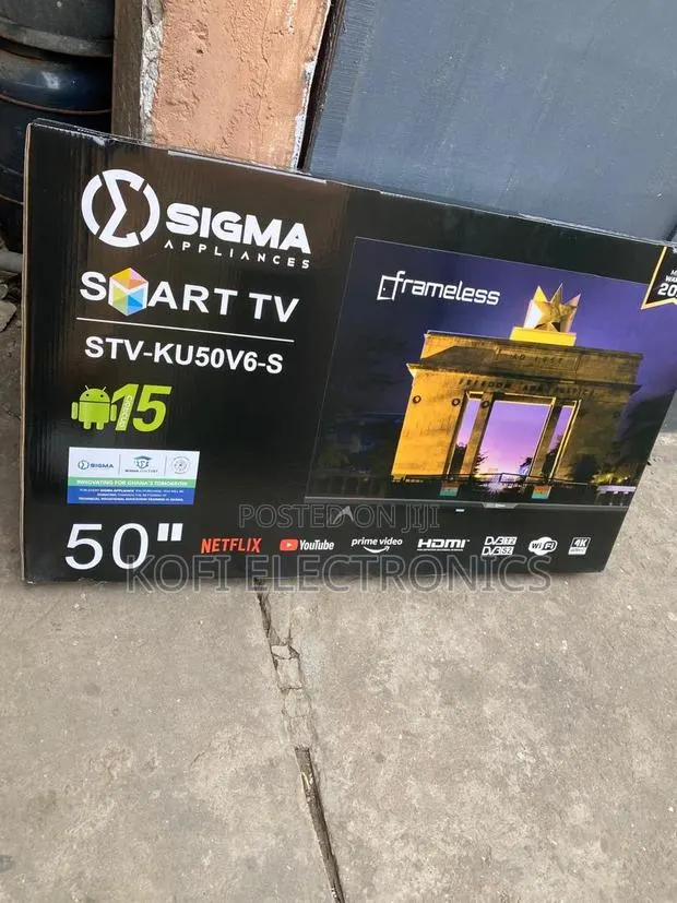 99% Screen-to-body Ratio Sigma 50" Uhd Smart Android Tv – Frameless · Photo 1