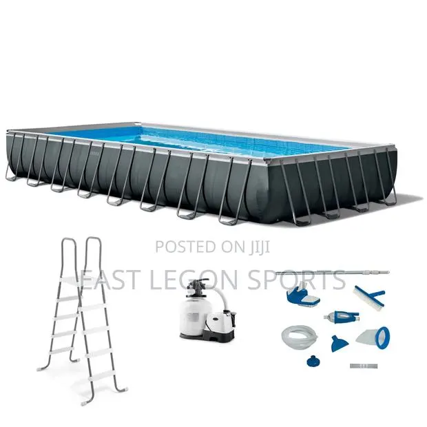 32ft Swimming Pool X 18ft Intex Ultra in Ghana Pump Cover · Photo 1