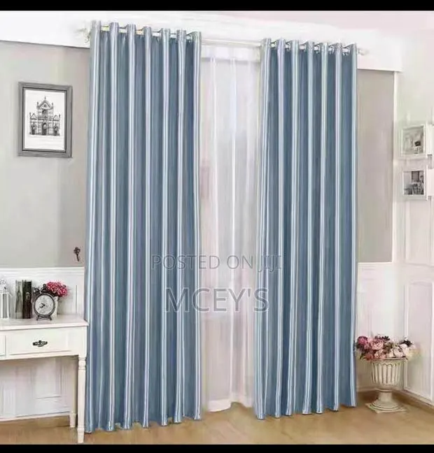 Sea Blue Sunblock Curtains · Photo 1